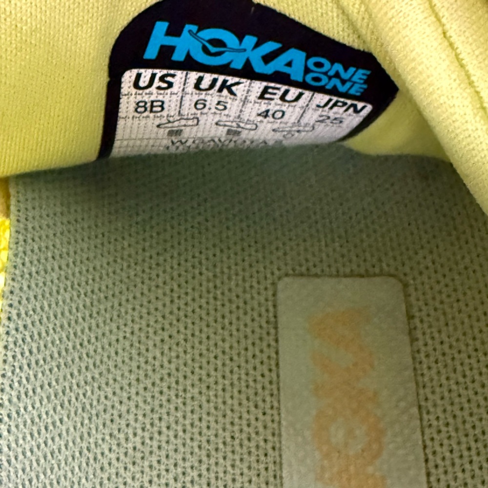 HOKA Gaviota 5 Running Shoes Womens Size  8 Yellow Lime Cushioned Stability Road - Picture 10 of 11